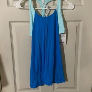 NWT Lululemon Practice Freely Tank Beach Blanket Blue/Aqua Marine size 4